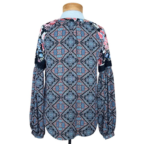 Ban Jara Women’s Boho Top With Statement Sleeves & Beaded Tassel Ties XS - Picture 9 of 15